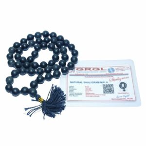 Shaligram Mala Authentic Mala for Prosperity Health & Peace- 10 mm & 54 Beads - Certified - Image 2