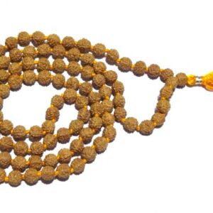 Natural 5 (Panch) Mukhi Rudraksha Mala Affordable & Certified (7mm) - Image 4
