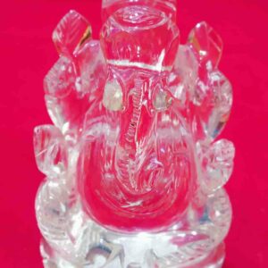 Crystal Ganesh Idol / Murti / Sphatik - Abhimantrit  130 Gram - Image 4
