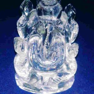 Pran-Pratishthit Crystal Ganesh Idol / Murti / Sphatik 114 Gram - Image 1
