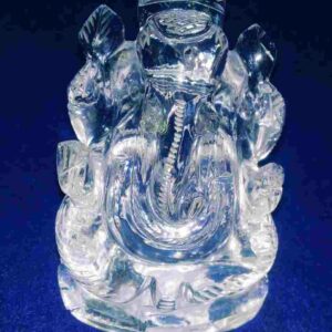 Pran-Pratishthit Crystal Ganesh Idol / Murti / Sphatik 114 Gram - Image 4