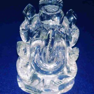 Pran-Pratishthit Crystal Ganesh Idol / Murti / Sphatik 47 Gram - Image 1