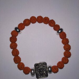 Abhimantrit Bracelet (Unisex) Copper Metal Ganesha Idol (Rudraksha) - Image 5