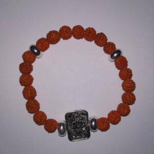 Abhimantrit Bracelet (Unisex) Copper Metal Ganesha Idol (Rudraksha) - Image 4