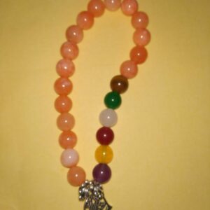 Abhimantrit Bracelet (Unisex) Tiger Eye & Multicolour Stone ( Hakik ) - Image 2