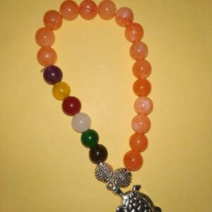 Abhimantrit Bracelet  (Unisex) & Tortoise,Tiger Eye & Multicolour Stone (Hakik) - Image 3