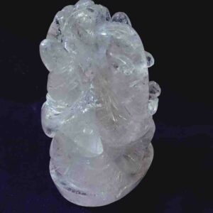 Indian Sphatik Ganesh Idol 1.075Kg Certified - Abhimantrit - Image 4