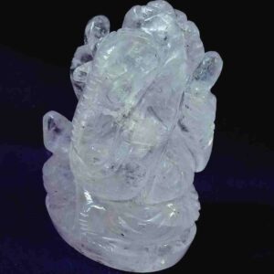 Indian Sphatik Ganesh Idol 1.075Kg Certified - Abhimantrit - Image 3