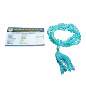 Abhimantrit Blue Hakik Mala & Certified 6 mm & 108 Beads - Image 2
