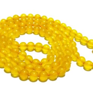Abhimantrit Yellow Hakik Mala & Certified 6 mm & 108 Beads - Image 4