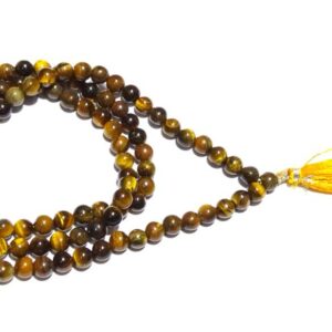 Abhimantrit Tiger Eye Stone Mala For Rahu & Certified  6mm 108 Beads - Image 6
