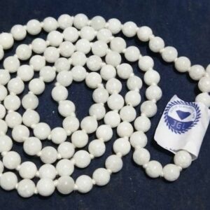 Certified (Safed) White Hakik Mala - For Chandra / Moon- 6 mm & 108 Beads - Image 4