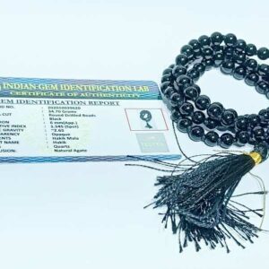 Certified Black (Kaala) Hakik Mala For Shani Dosh & Original 6 mm 108 Beads - Image 2