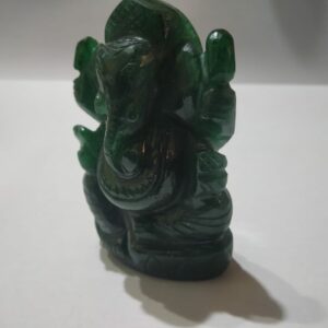Abhimantrit - Margaj Certified Green Aventurine Lord Ganesh Idol & Genuine 72 Gram appx - Image 4