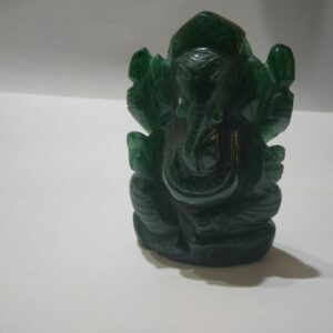 Abhimantrit - Margaj Certified Green Aventurine Lord Ganesh Idol & Genuine 72 Gram appx - Image 5