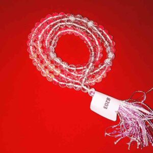 Abhimantrit Sphatik Mala Glittering Diamond Cut & Certified 108 Bead 8mm - Image 3