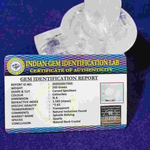 Abhimantrit Certified Indian Sphatik Shivling- 243 Gram - Image 2