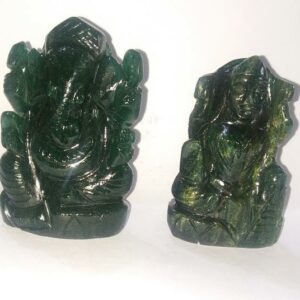 Green Aventurine Laxmi Ganesh, Natural Green Aventurine Stone Idol (221) Gram - Image 4