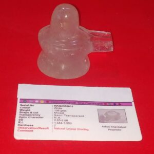 Certified Indian Sphatik Shivling- (180) Gram - Image 5