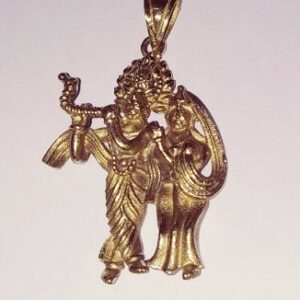 Radhe Krishna Divine Love Locket in Metal –  Locket - Image 3