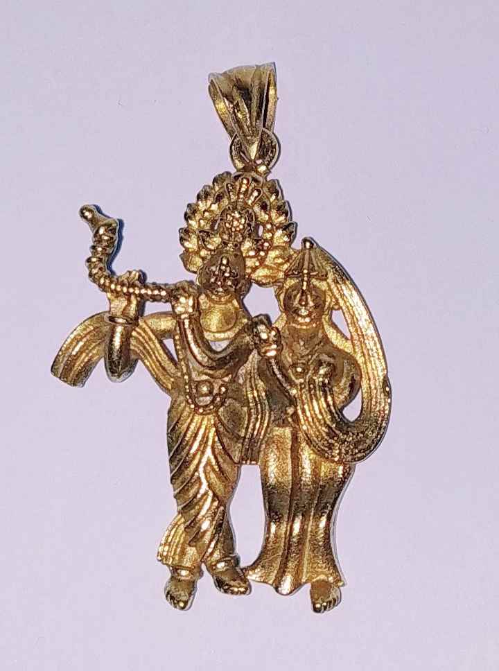 Radhe Krishna Divine Love Locket in 