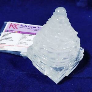 Certified Indian Sphatik Shree Yantra, Affordable, Original 160 Gram - Image 1
