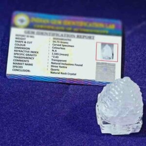 Abhimantrit Certified Indian Sphatik Shree Yantra 54 Gram - Image 3