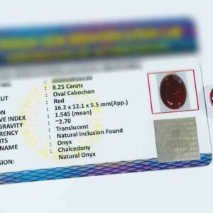Abhimantrit Natural Red Onyx (Oval Shape) & Certified 8.25 Carat - Image 2
