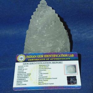 Abhimantrit Natural Indian Sphatik Shree Yantra & Certified -533 Gram - Image 2