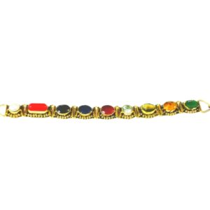 Certified Navratna Bracelet- Mixed Semi Precious Stone Navratan - Image 6