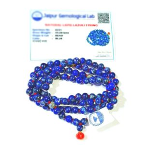 Certified Lapis Lazuli Mala (Lazward Mala) & Original Product 6 mm - Image 2