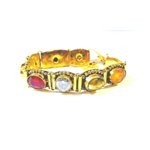 Certified Navratna Bracelet- Mixed Semi Precious Stone Navratan - Image 4