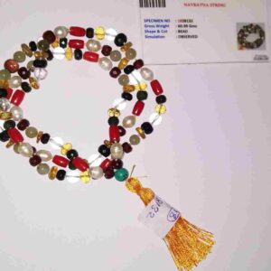Nav Ratan Nav Graha Mala & Certified 9mm (Big Size) - Image 1