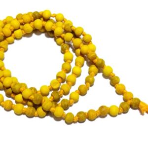 Original Haldi Mala (Turmeric Rosary) & Natural with 108 Beads - Certified - Image 3