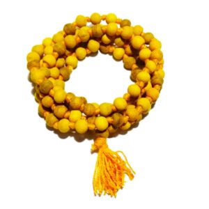 Mantrit Haldi Mala (Turmeric Rosary) Natural with 108 Beads Certified & Genuine - Image 3
