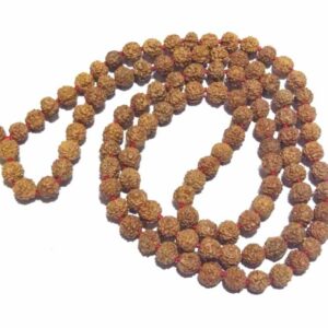 Certified 5 Mukhi Rudraksha Mala Big Size - 8mm with 108 Beads - Image 5