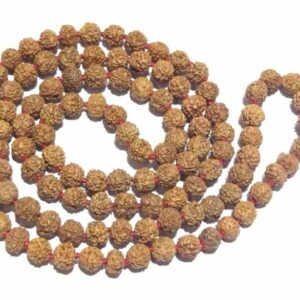 Certified 5 Mukhi Rudraksha Mala Big Size - 8mm with 108 Beads - Image 7