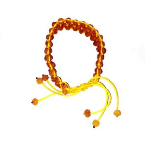 Abhimantrit- 3 Layer Rudraksha Bracelet (Unisex) in Yellow Colour - Image 2