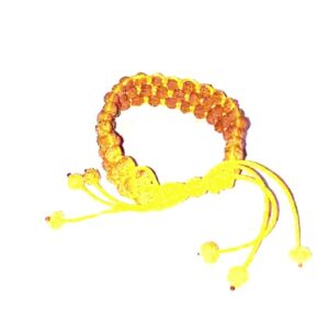 Abhimantrit- 3 Layer Rudraksha Bracelet (Unisex) in Yellow Colour - Image 4
