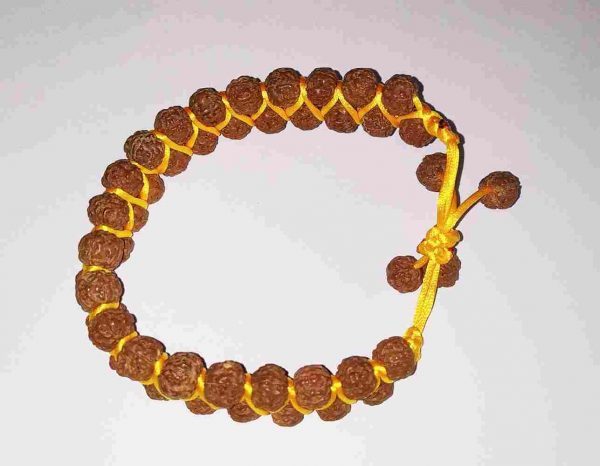 Gold Plated Black Links Rudraksha Bracelet For Men – Japam