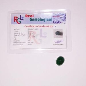 Abhimantrit Green Beryl Gemstone & Lab Certified - 7.81 Carat - Image 1