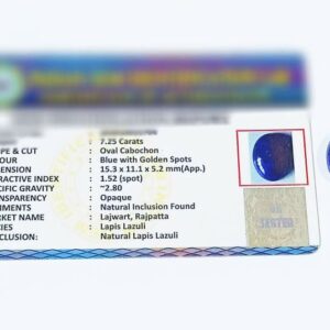 Abhimantrit Natural Lapis Lazuli Stone & Lab-Certified 7.25 Carat - Image 3