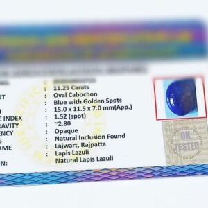 Abhimantrit Natural Lapis Lazuli Stone & Lab-Certified 11.25 Carat - Image 2