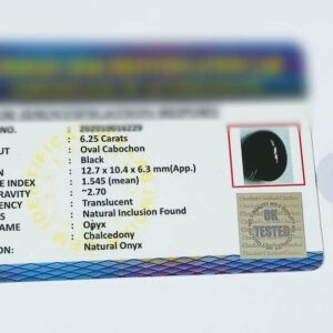 Abhimantrit Natural Black Onyx (Oval Shape) & Lab Certified -6.25 Carat - Image 2