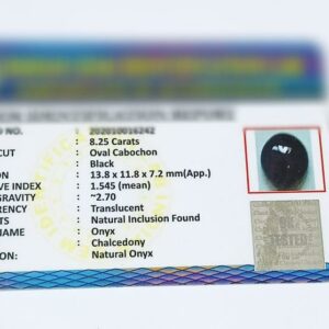 Abhimantrit Natural Black Onyx (Oval Shape) & Lab Certified -8.25 Carat - Image 1