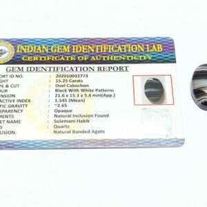 Certified Sulemani Hakik (Agate) Stone Original & Natural Hakik- 15.25 Carat - Image 4