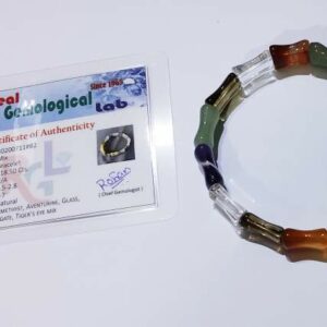 Abhimantrit Amethyst, Aventurine, Glass, Agate, Tiger Mix Bracelet- Stretchable - Image 2