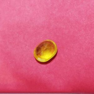 Certified Yellow Sapphire (Pukhraj) Genuine & Natural Gemstone- 6 Carat - Image 1