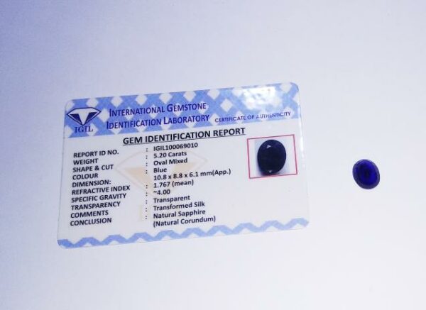 Certified blue sapphire stone outlet