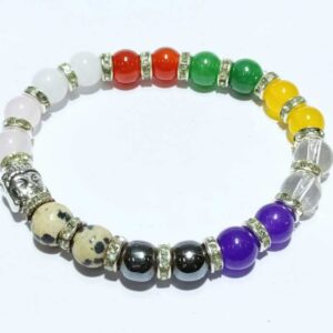 Abhimantrit Navratan Bracelet & Natural Stretchable Navratna - Image 2